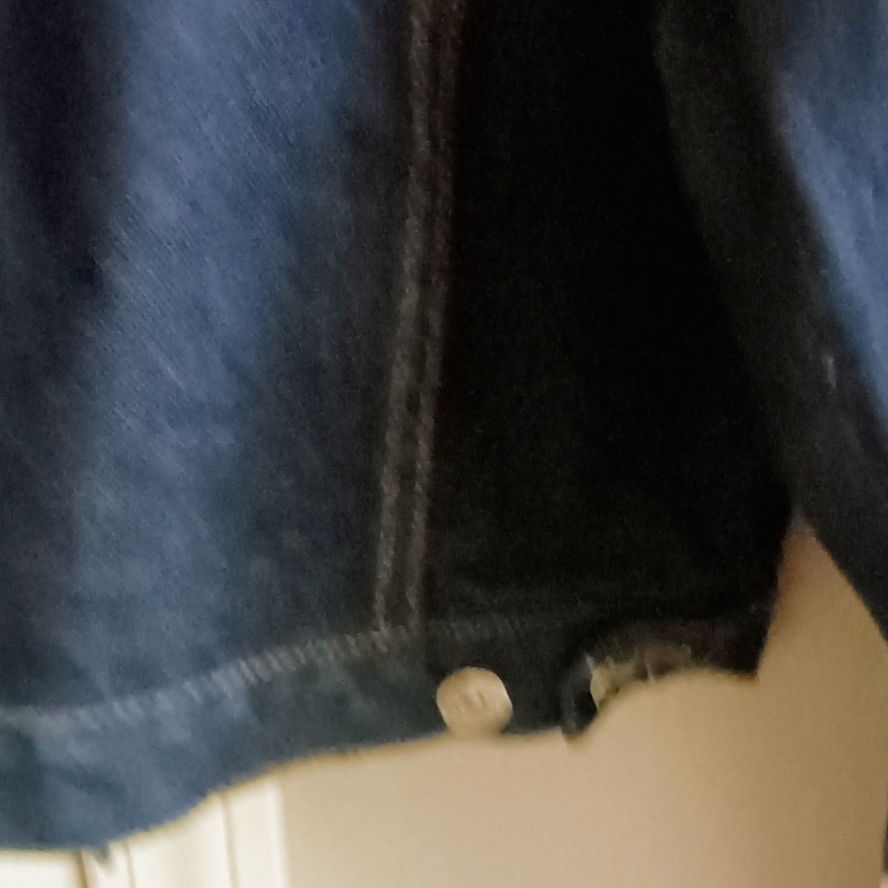 Zana Di Womens Jacket Size L Blue Denim Long Sleeve Metal Button Up Collared - Picture 11 of 13